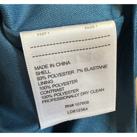 Laundry Shelli Segal Velvet Dress Teal Blue Tulip Sleeve Shift Mini Dress Sz 10 - Picture 5 of 6